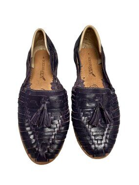 Redhawk Leather Co. Huarache Purple Woven Women’s Size 8 Shoes Loafers